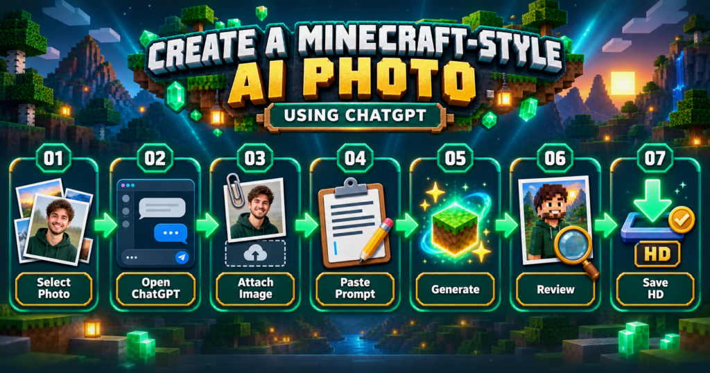 How to create a Minecraft-style AI photo using ChatGPT