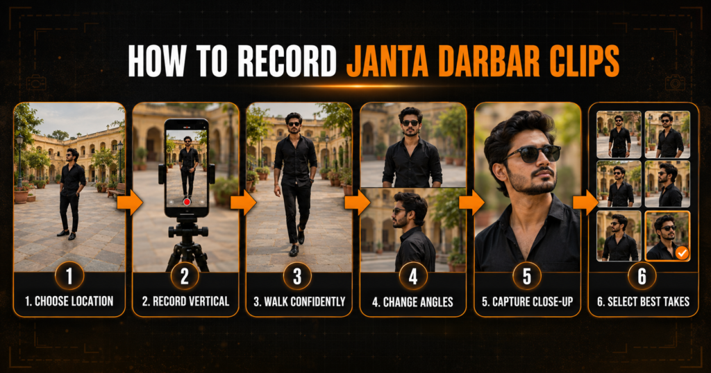 How to record clips for the Janta Darbar CapCut Template