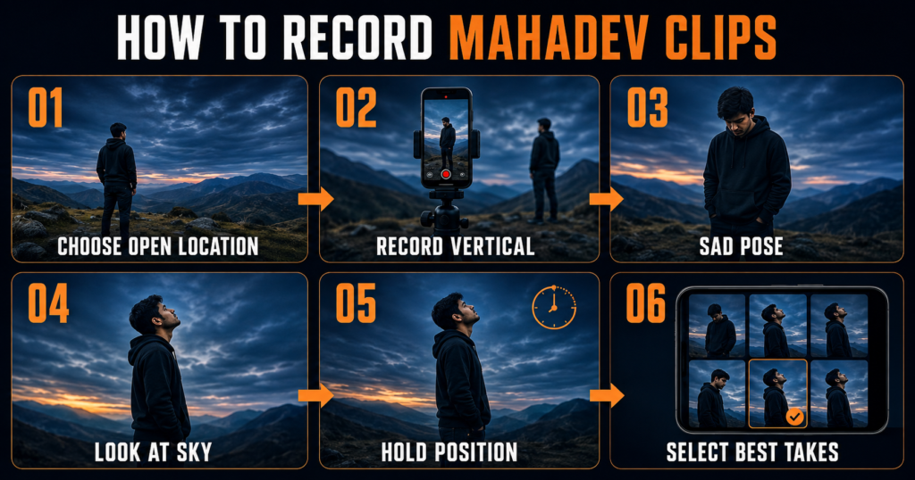 How to record clips for the Mahadev Edit CapCut Template
