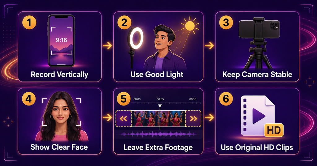 How to record clips for the Nach Tu Nagin CapCut Template