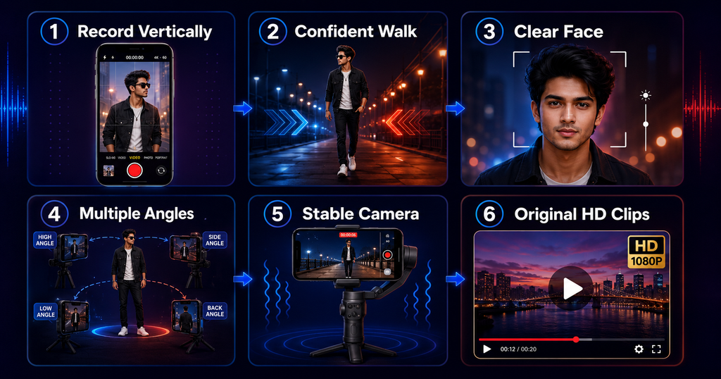 How to record clips for the Rangdaro Ke Bhatar CapCut Template