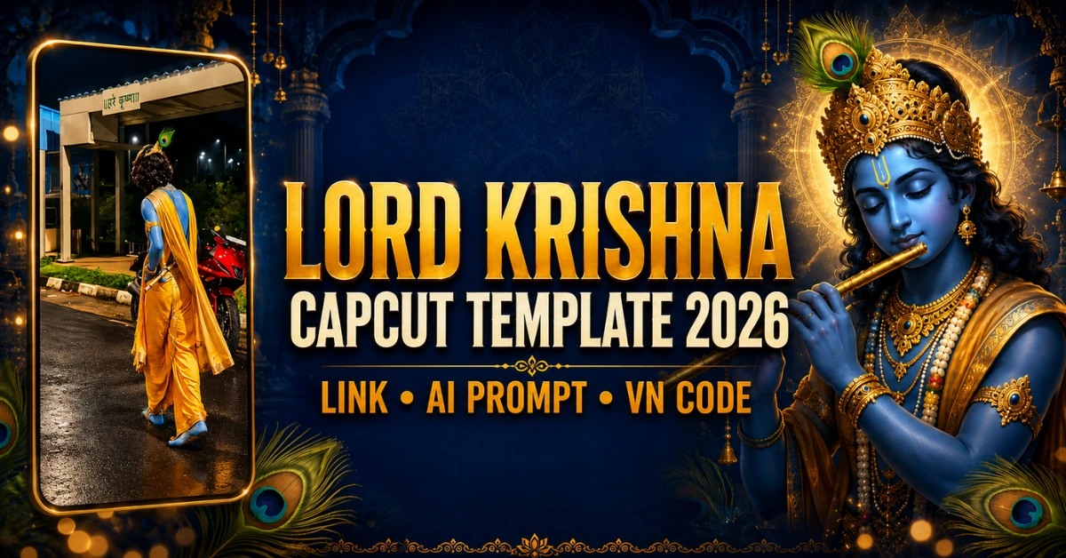 Lord Krishna CapCut Template 2026: Link, AI Prompt & VN Code