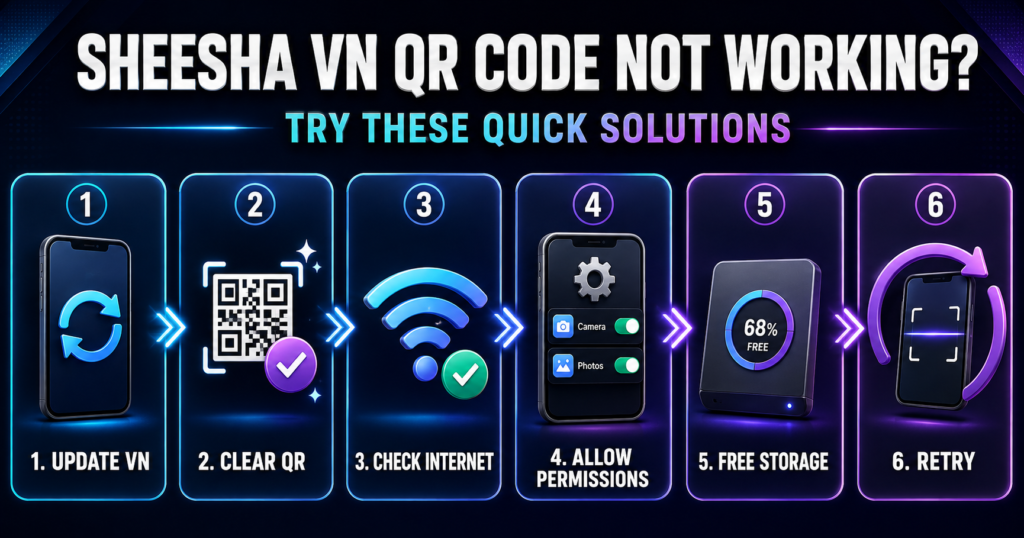 Solutions for Sheesha VN QR code scanning problems