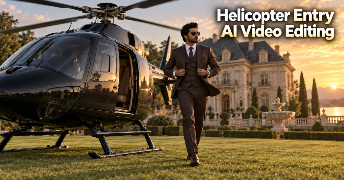 Helicopter Entry AI Video Editing